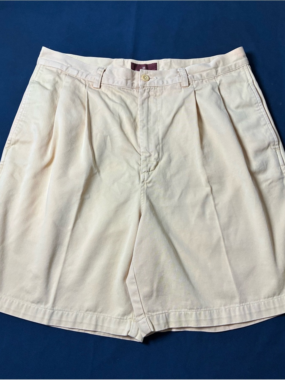 Nordstrom Men's Flat-Front Pleated Shorts in Cream